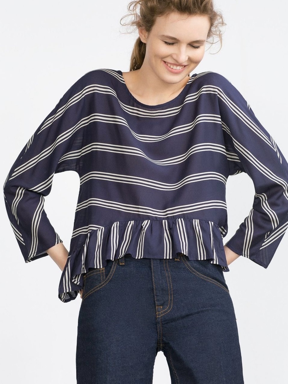 Zara Ruffle Hem Top